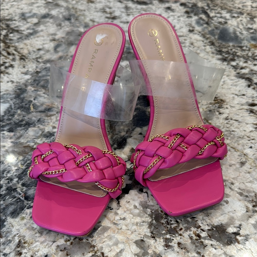Women's Pink Heeled Sandals